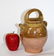 French terra cotta slip glazed pitcher