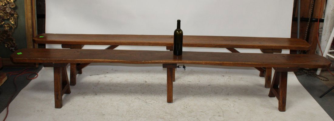 Pair of French backless benches (1 of 9)