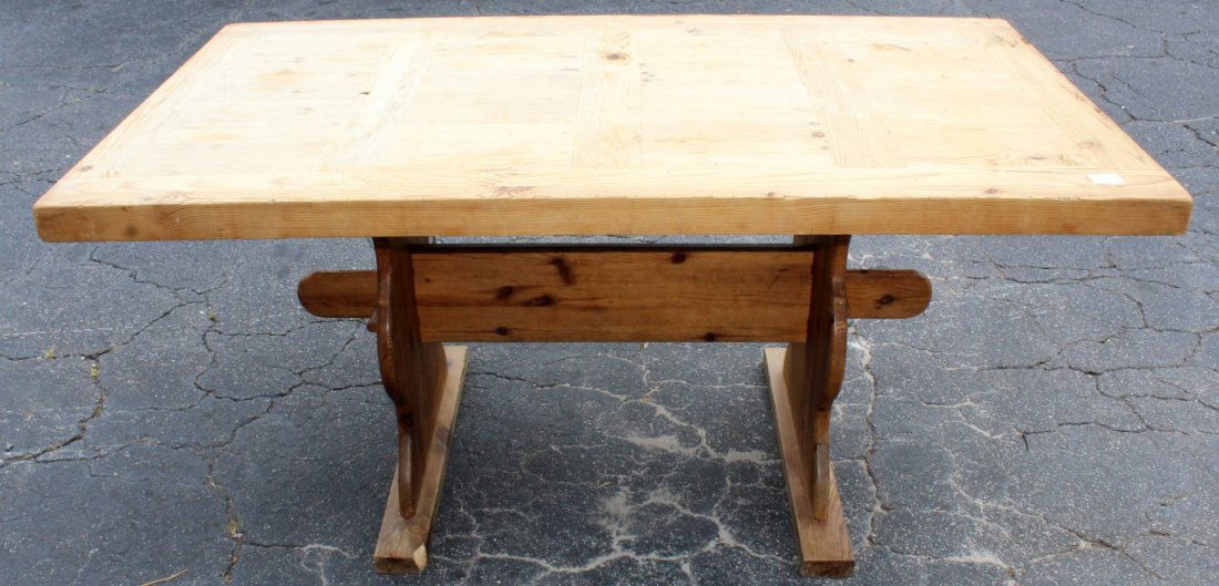 French farmhouse table in pine (1 of 6)