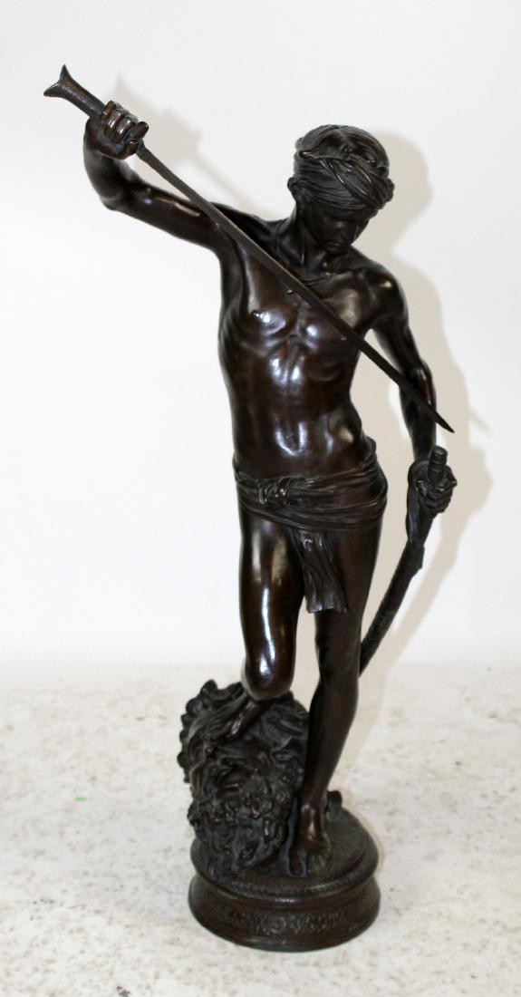 Mercie bronze statue depicting David and Goliath (1 of 17)