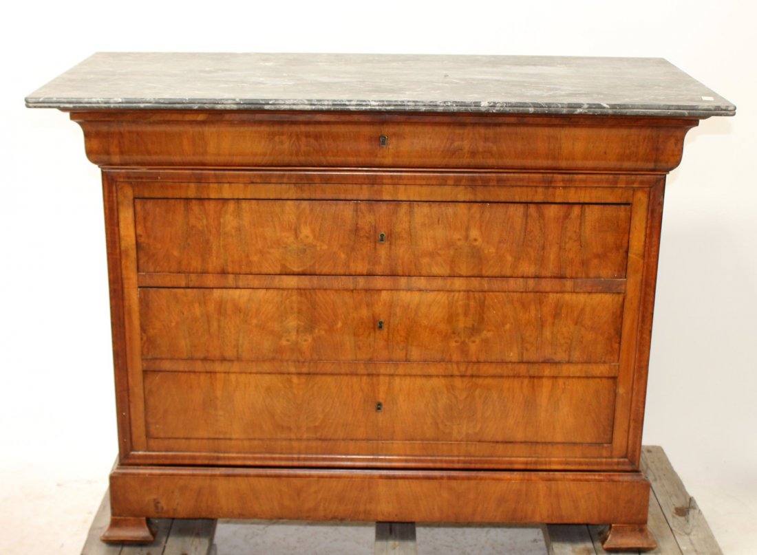 French Louis Philippe commode with marble (1 of 6)