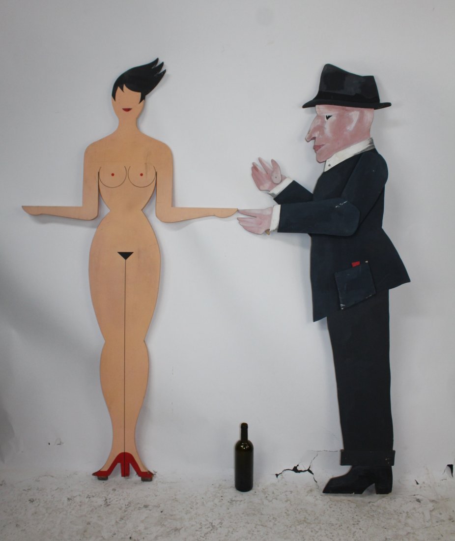 2 carved figural cutouts from Benneton Milan 1966 (1 of 13)