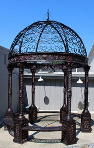 Cast iron dome top garden gazebo