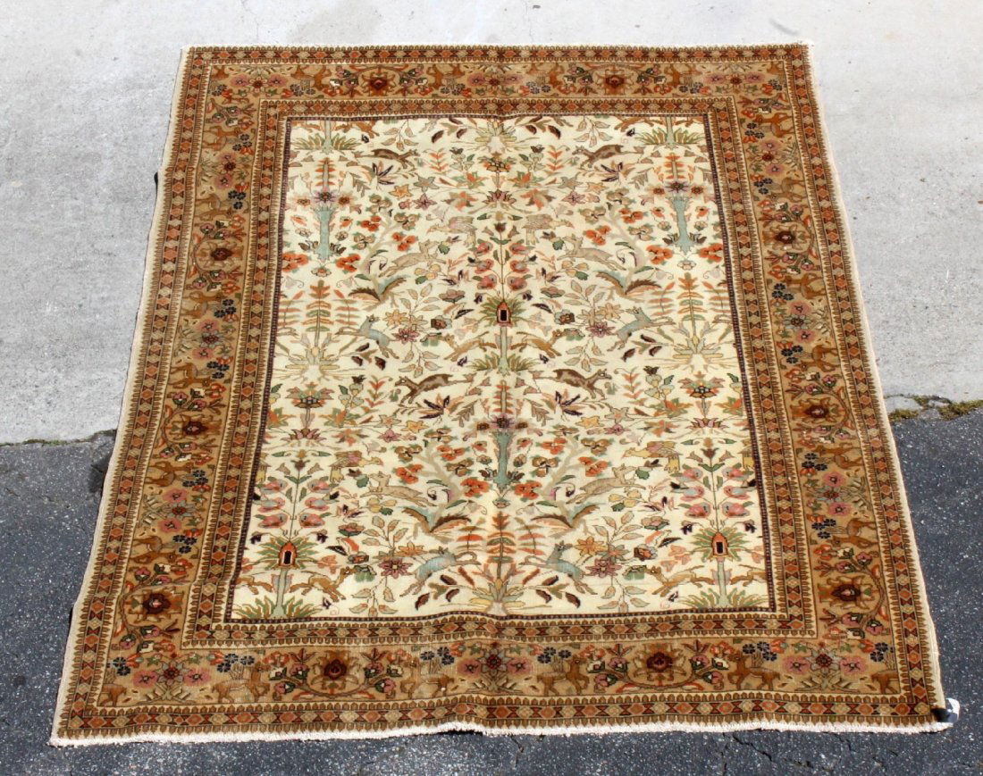 6'5" x 9' Persian Tabriz rug. (1 of 9)