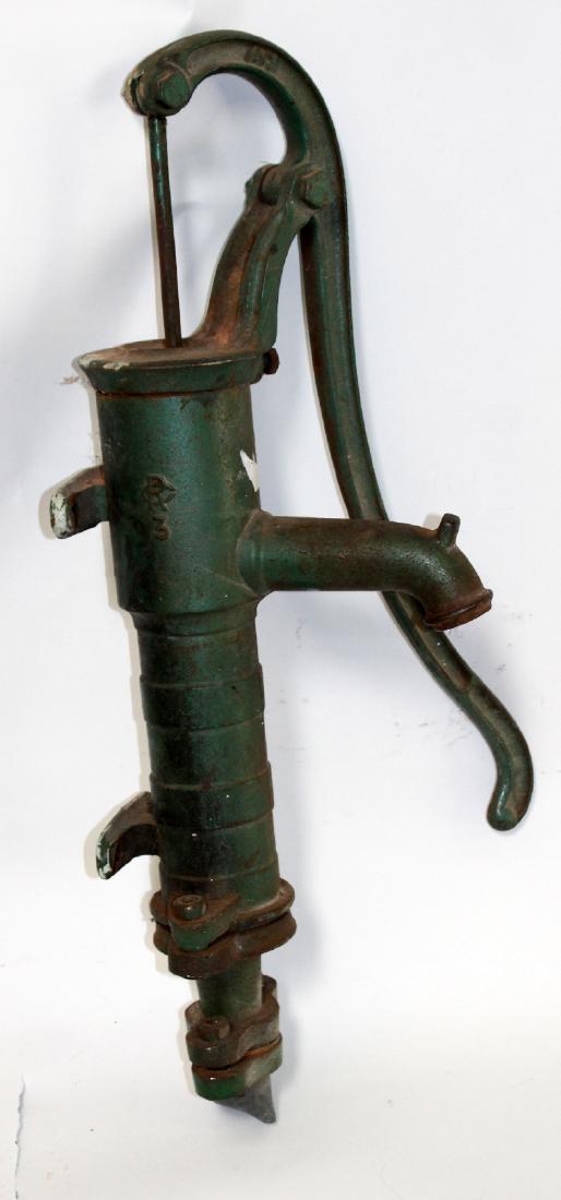 Antique painted iron water pump (1 of 4)