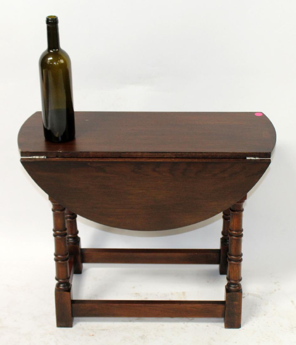 English oak dropside side table (1 of 4)