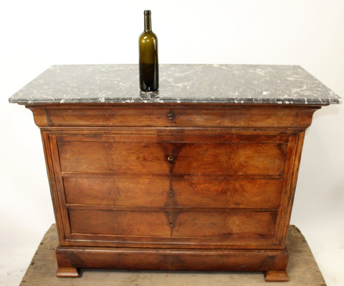 French Louis Philippe commode in burl walnut (1 of 7)