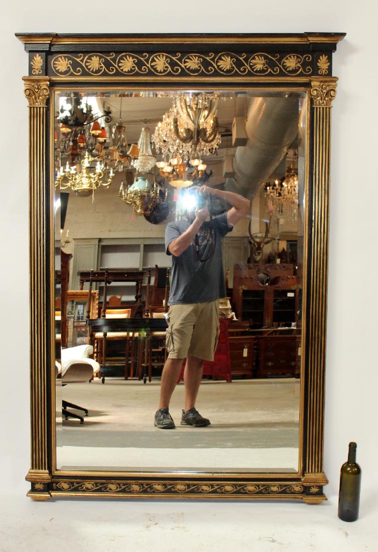 Empire style black and gold painted mirror (1 of 6)