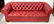 Studded red leather chesterfield sofa - 4