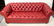 Studded red leather chesterfield sofa - 6