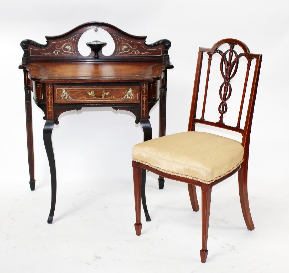 Davis & Co Edwardian style writing desk with chair (1 of 7)