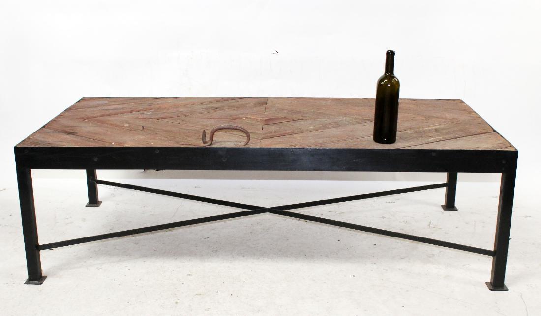 Antique coffee table made from French door (1 of 7)