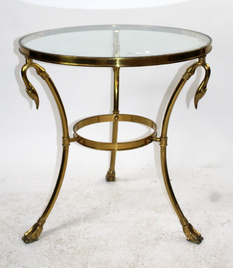 French Maison Jansen bronze table with swans (1 of 4)