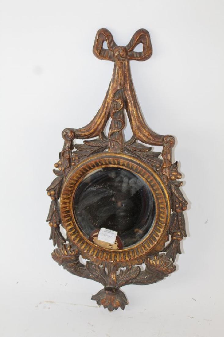 French Louis XVI polychrome mirror with ribbon (1 of 5)