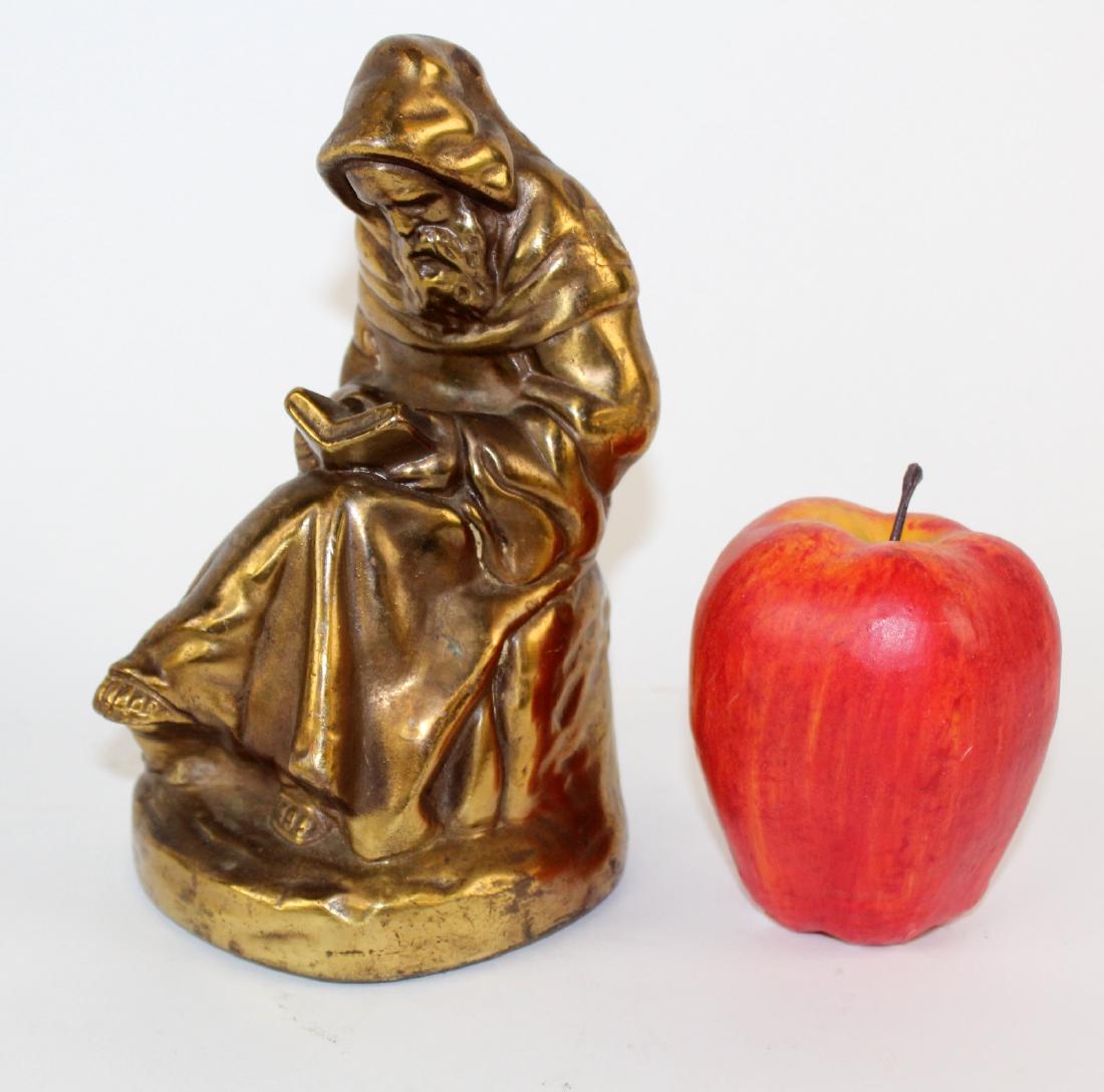 Bronze clad seated monk bookend (1 of 7)