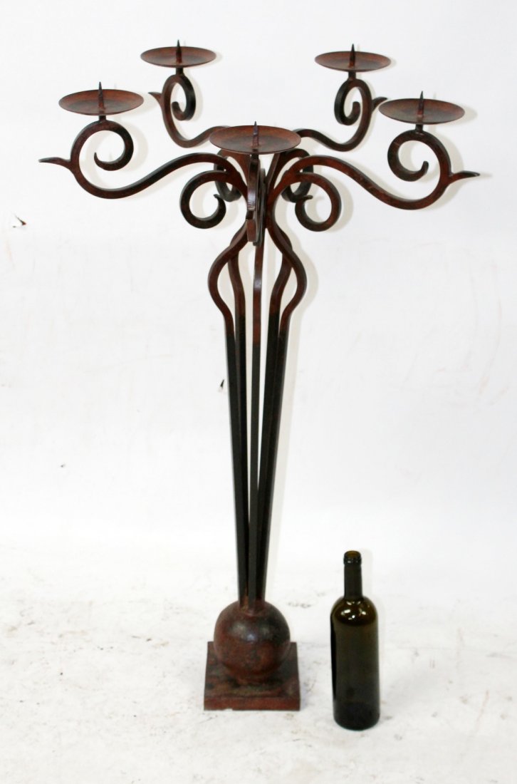 Jan Barboglio iron 5 arm candelabra (1 of 7)