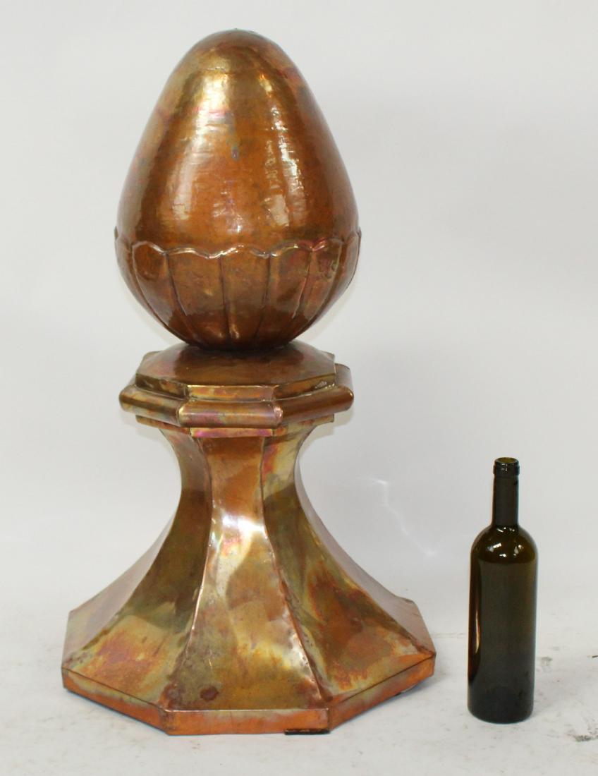 Polished copper architectural finial (1 of 6)