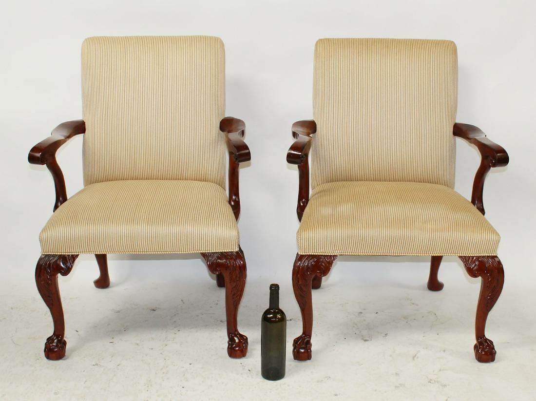 Pair of Baker Williamsburg armchairs (1 of 10)