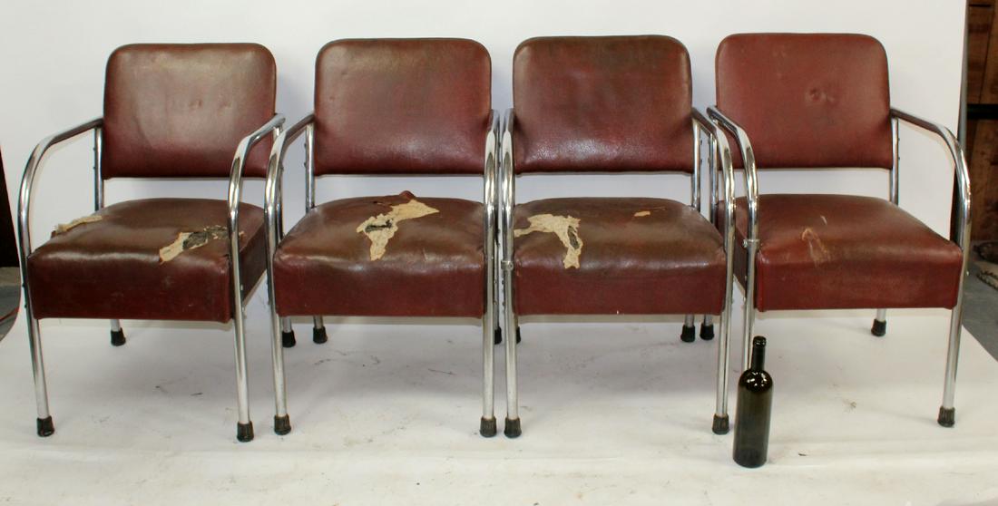 4 Original Paidar Barber Shop Waiting Chairs