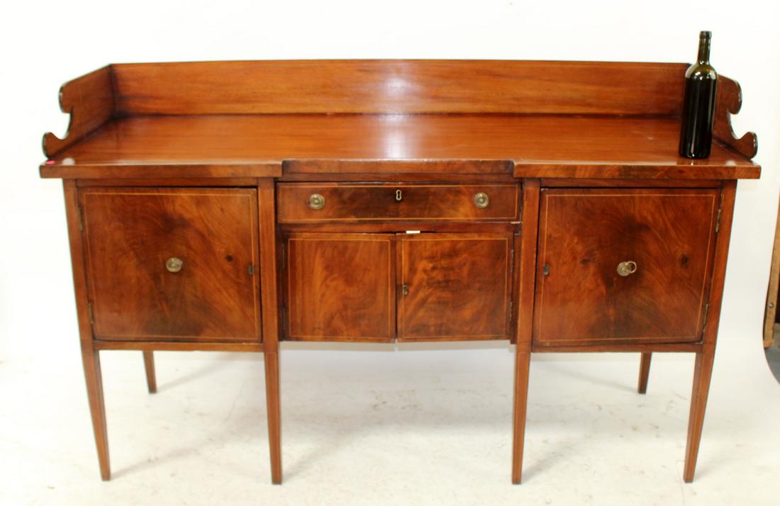 English Regency sideboard in flame mahogany (1 of 4)
