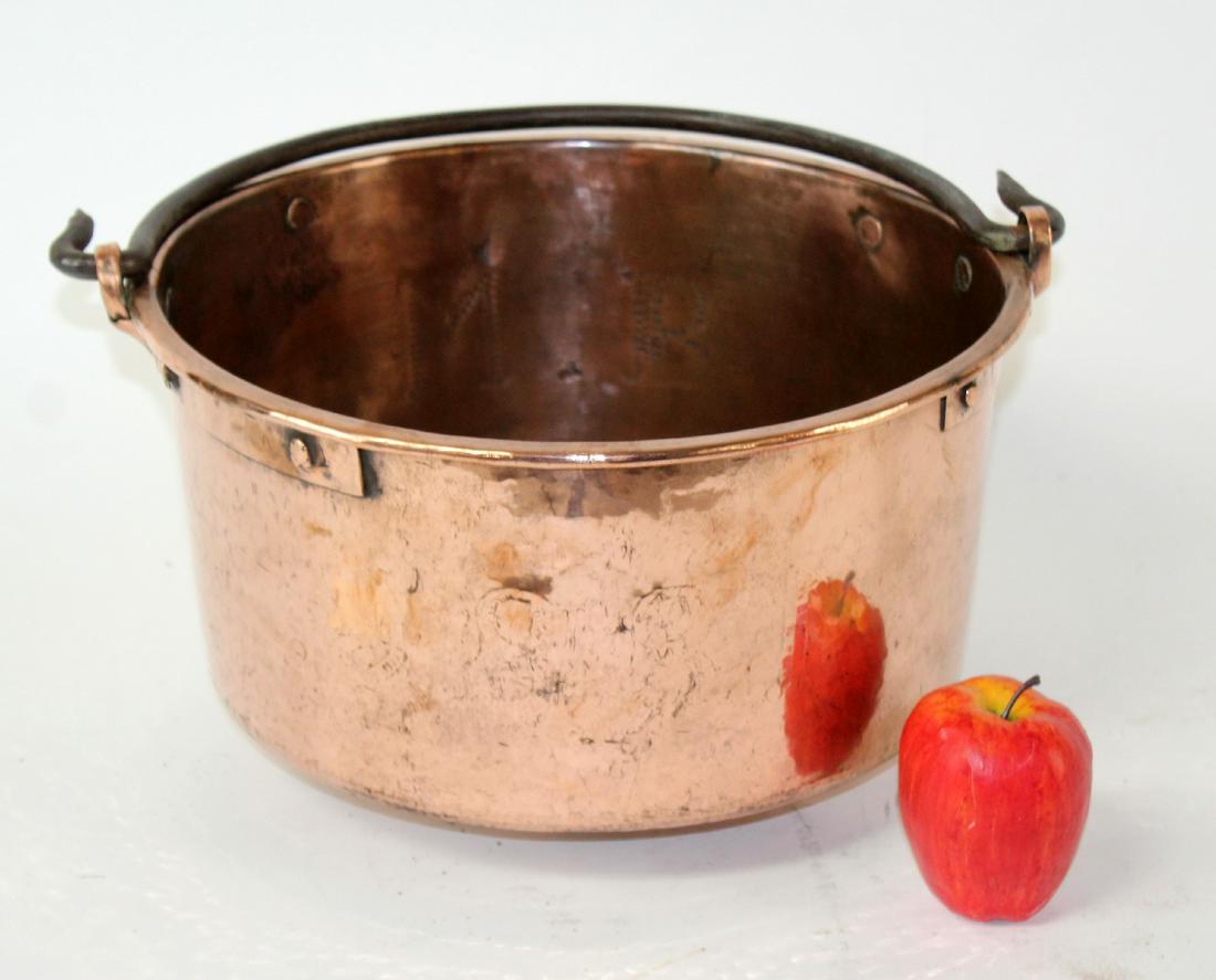 French hand hammered copper pot dated 1886 (1 of 7)