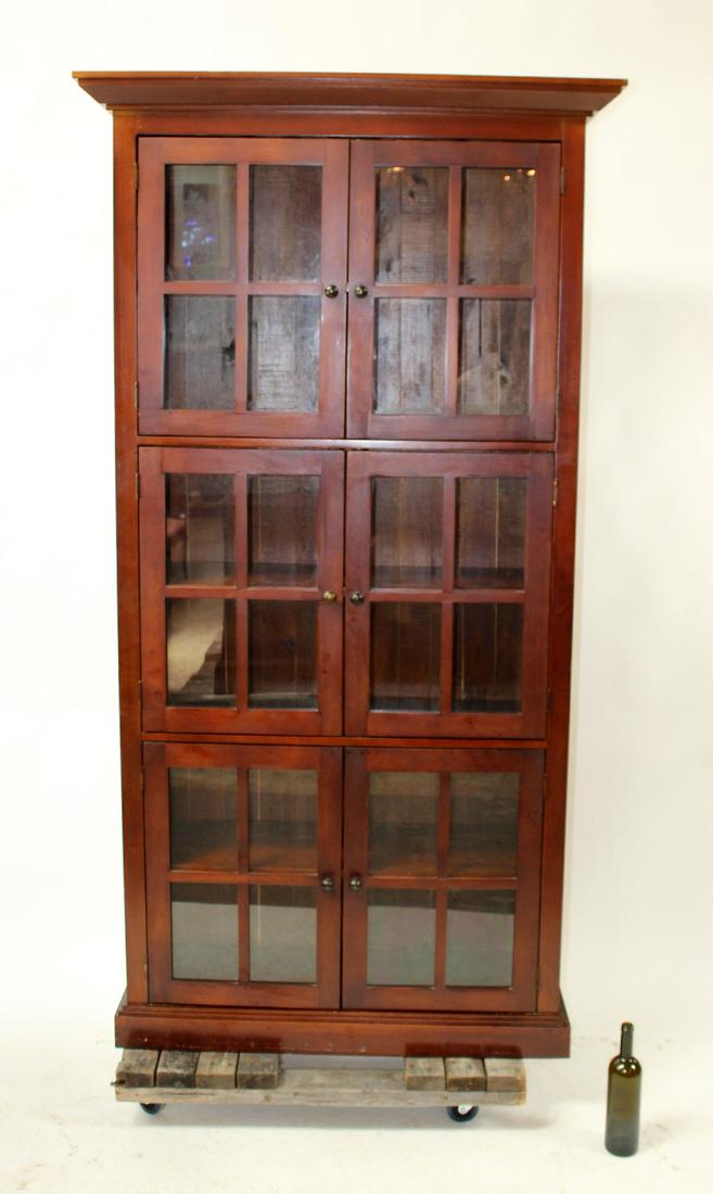 Mahogany bookcase with 6 paned glass doors Aug 17, 2019 King