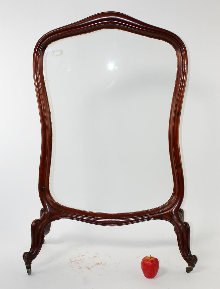 French Louis XV mahogany & glass firescreen (1 of 6)