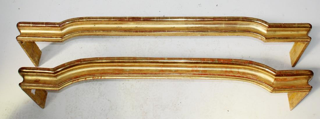 2 French Louis XIV gold leaf window valances (1 of 4)