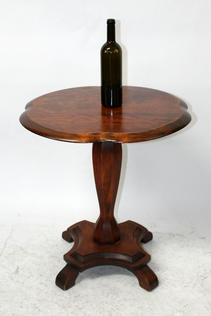 Clover shape flip top walnut table (1 of 6)