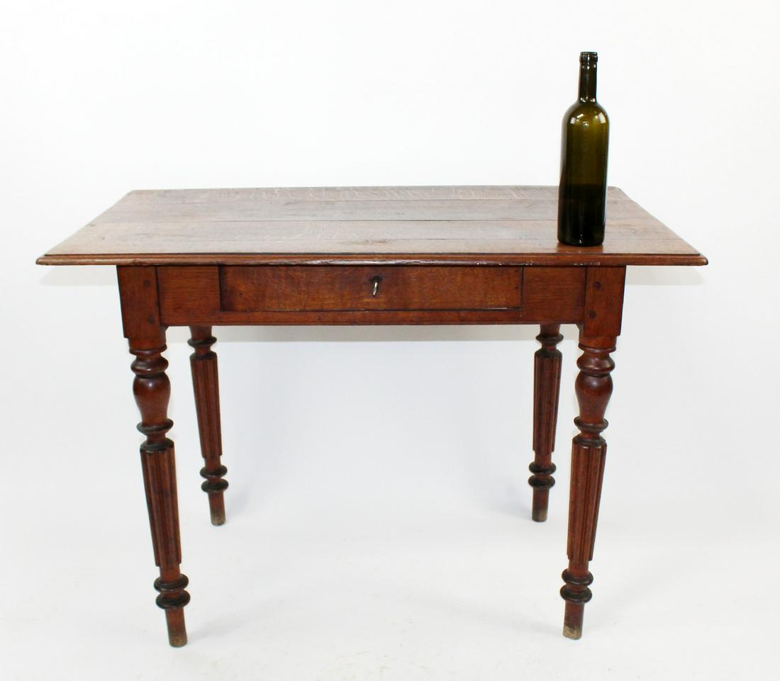 French Provincial bureauplat with drawer (1 of 6)