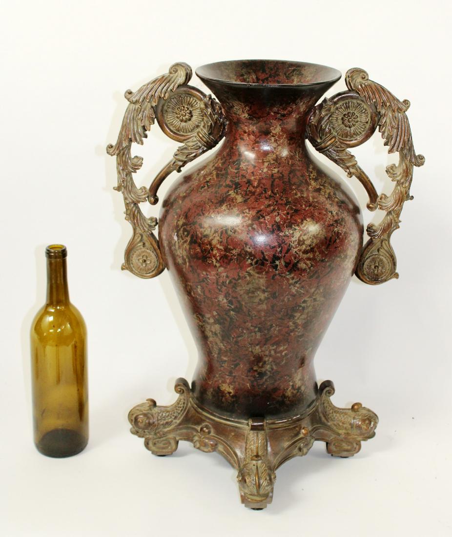 Double handled urn with acanthus style scrolls (1 of 5)
