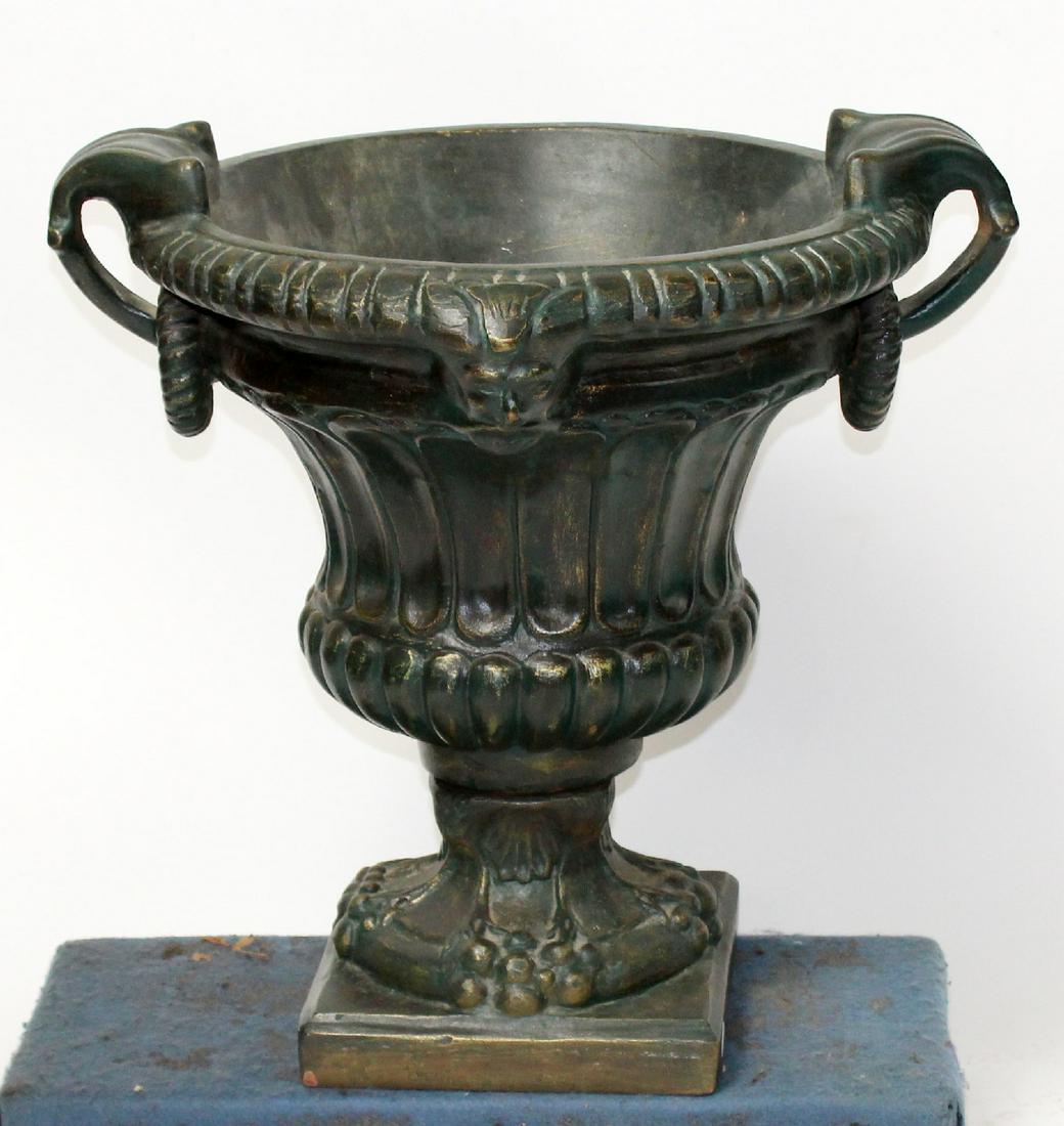 Maitland Smith painted terra cotta handled urn (1 of 5)