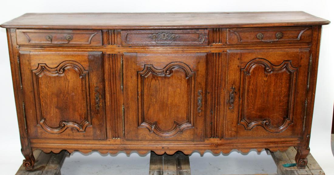 French Provincial 3 door enfilade in oak (1 of 6)