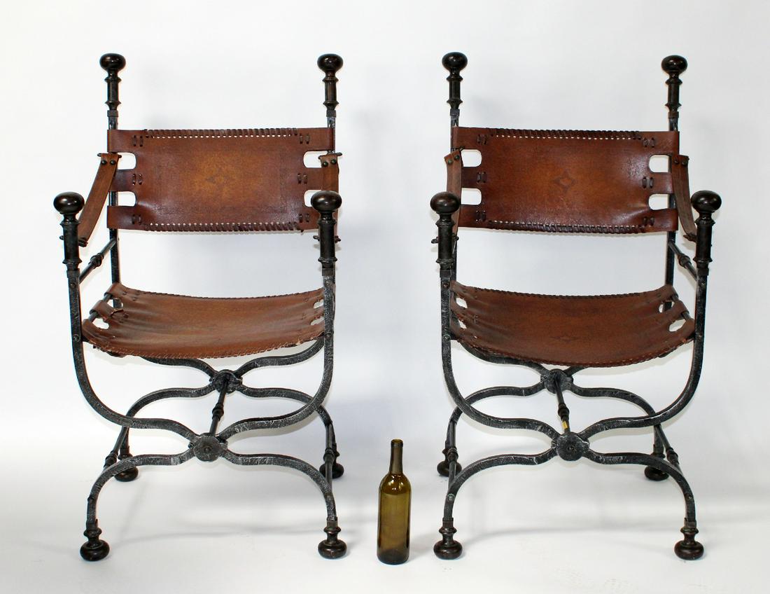 Pair of Theodore Alexander campaign chairs (1 of 8)