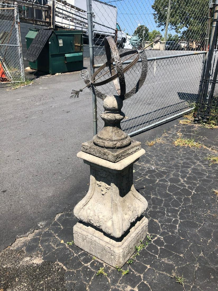 Cast stone and wrought iron garden armillary (1 of 1)