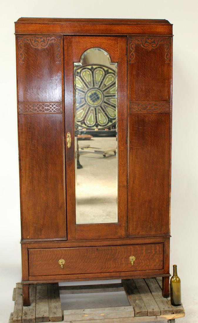 Oak Single Door Wardrobe With Mirror Sep 21 2019 King