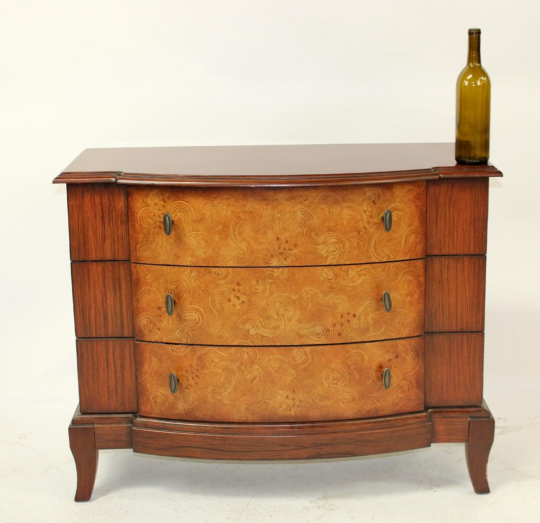 3 drawer faux painted bowfront chest (1 of 6)