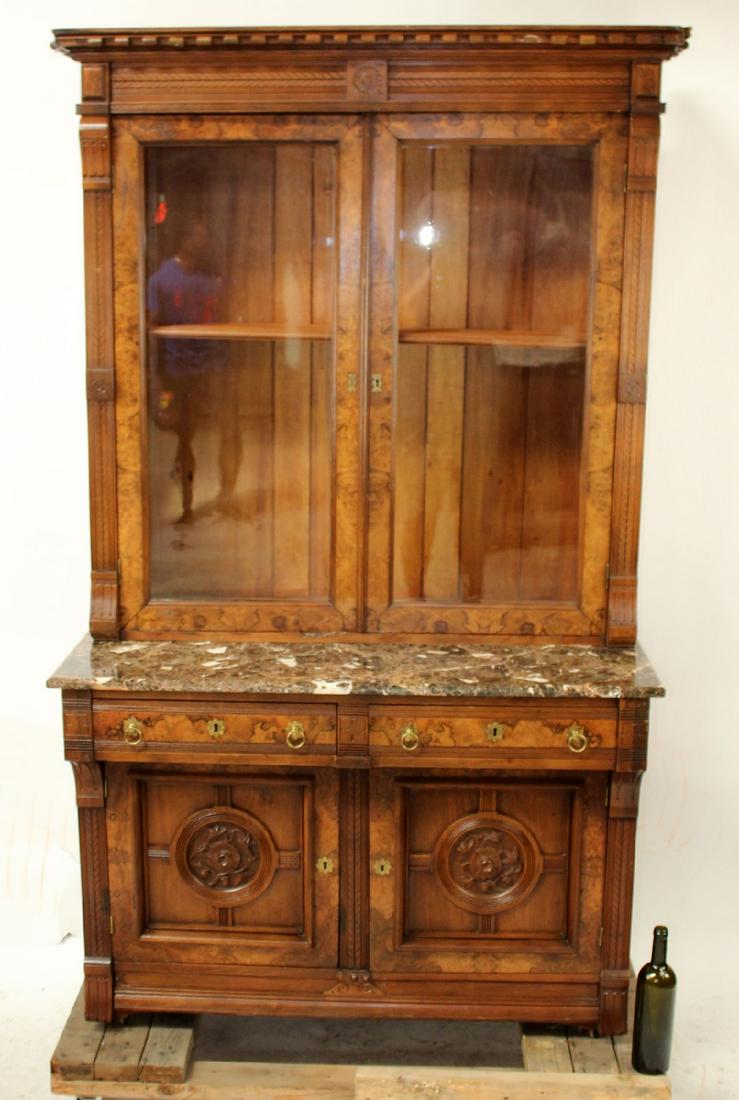 American Eastlake bookcase in walnut (1 of 4)