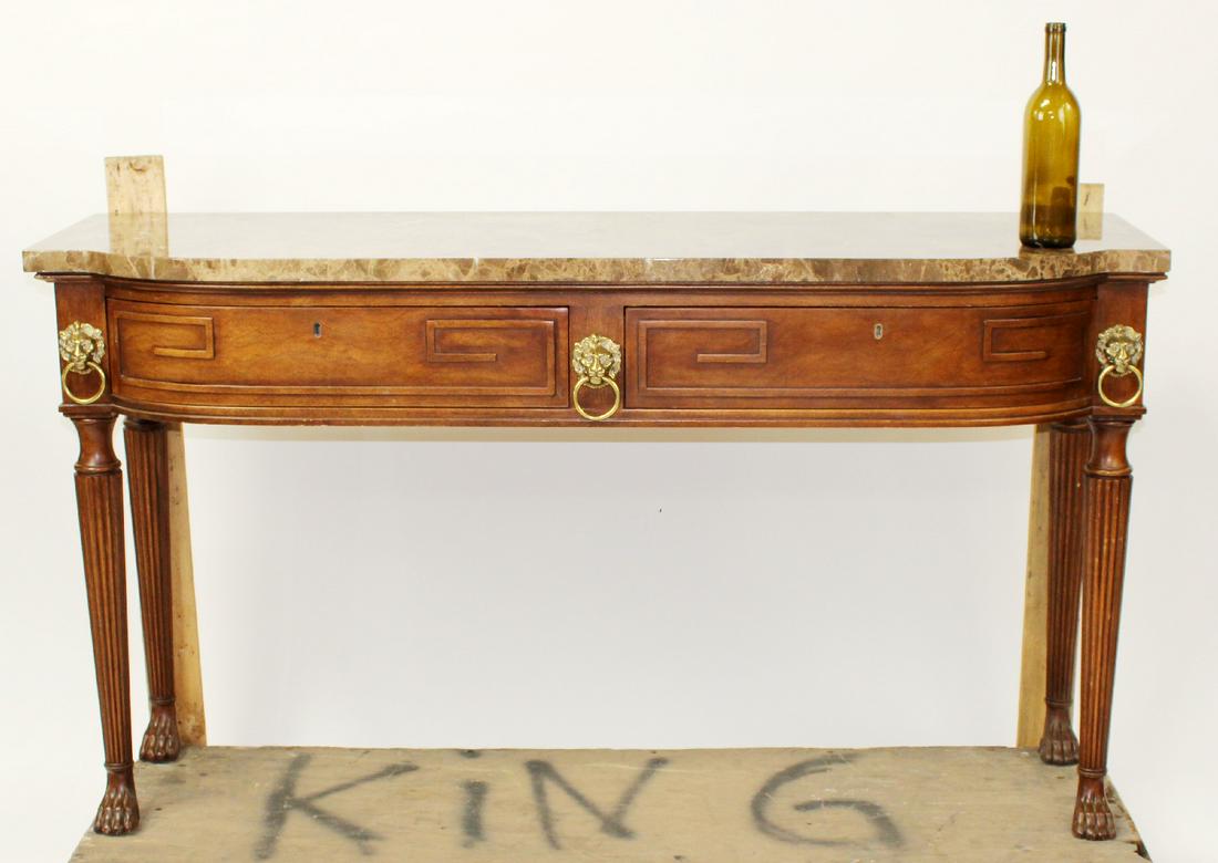 Henredon Natchez console on paw feet (1 of 9)