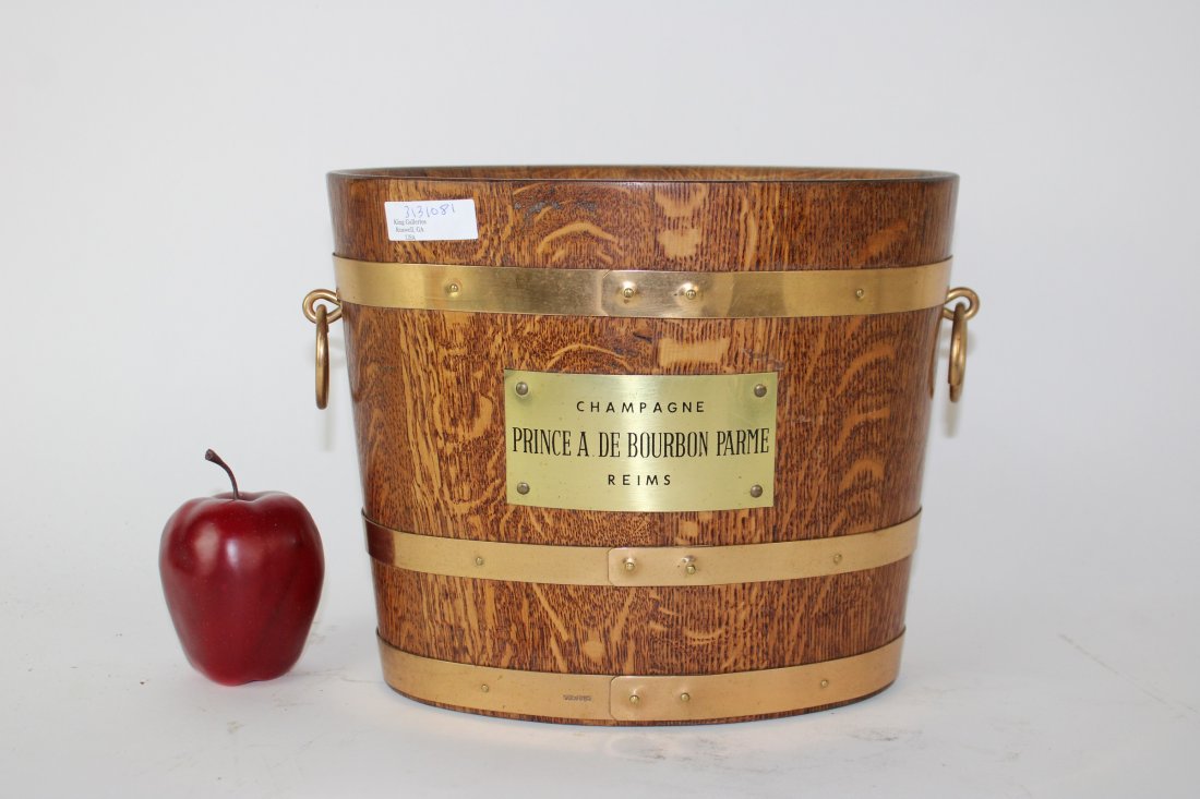French oak & brass champagne bucket (1 of 5)