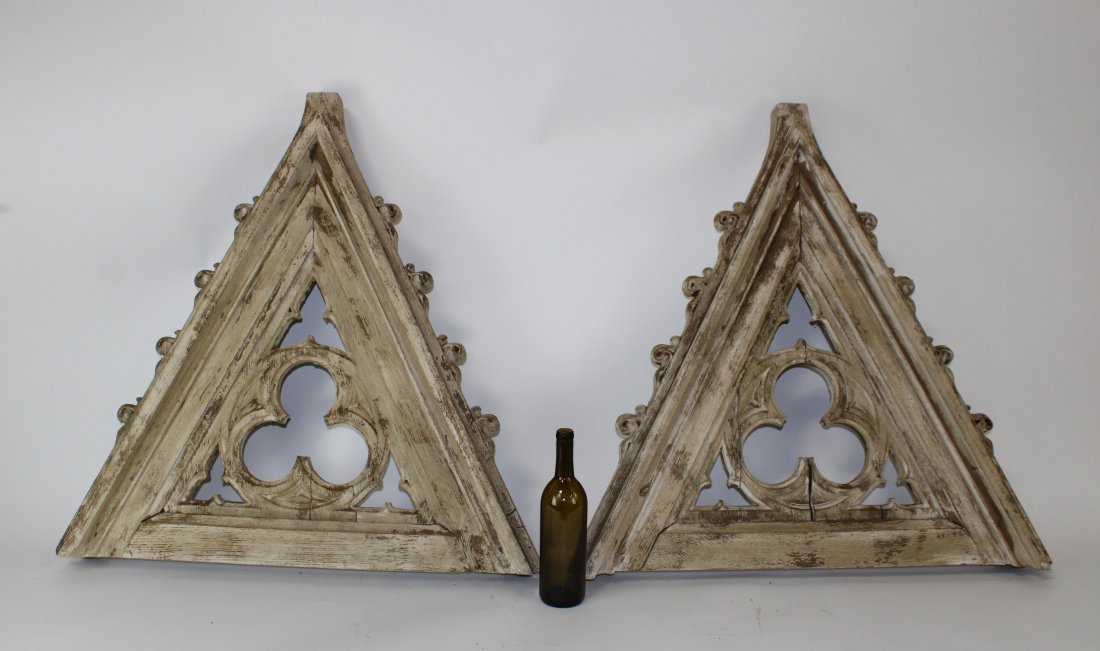 Pair of French Gothic architectural fretwork panels (1 of 7)