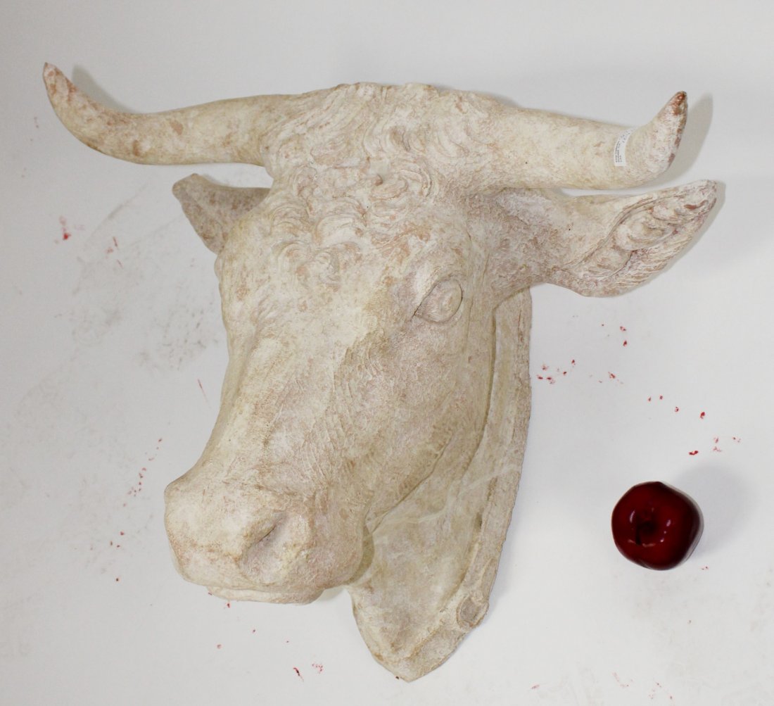 French terra cotta bull head trade sign (1 of 7)