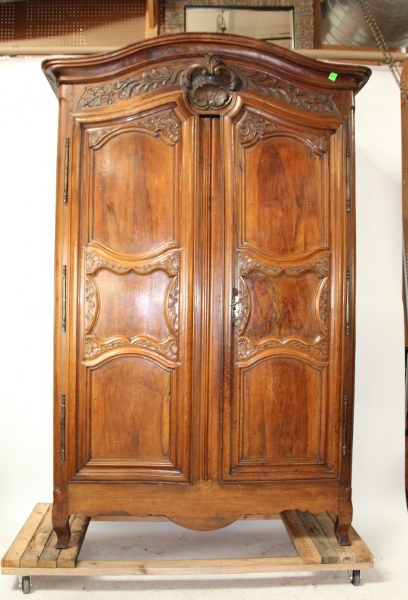 French Lyonnais dome top armoire in walnut (1 of 5)