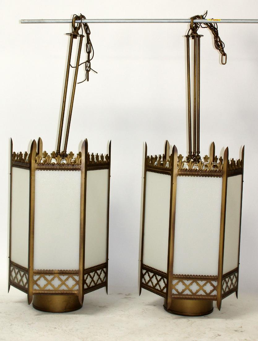 Pair of Gothic Revival theater lights (1 of 7)