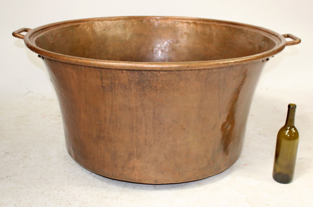 Antique French copper cheese vat (1 of 10)