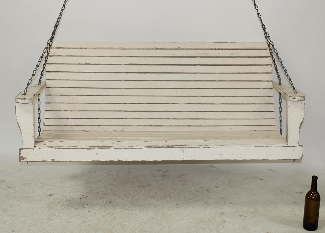 Rustic painted porch swing (1 of 6)