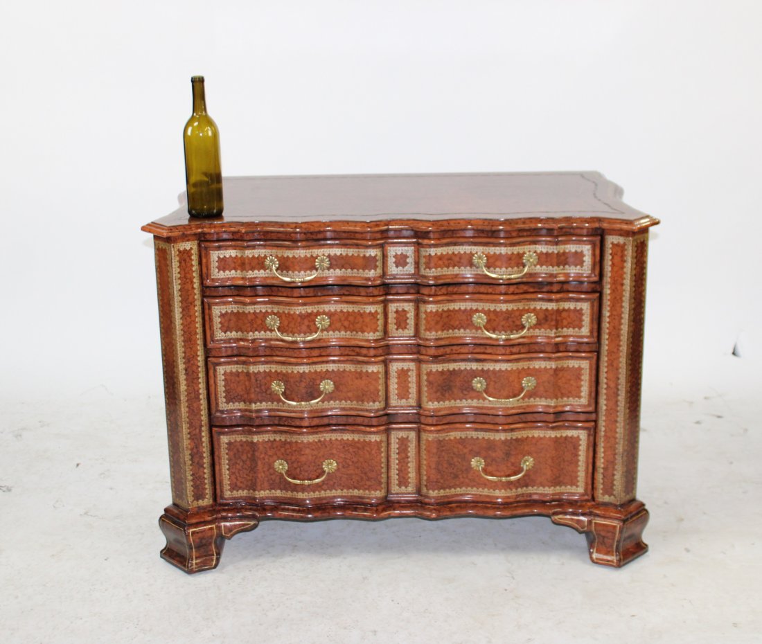 Maitland Smith tooled leather 4 drawer chest (1 of 8)