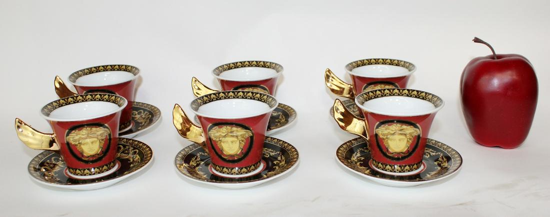6 Rosenthal Versace Medusa demitasse set (1 of 5)