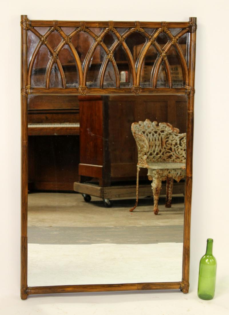 McGuire bamboo style framed mirror (1 of 6)