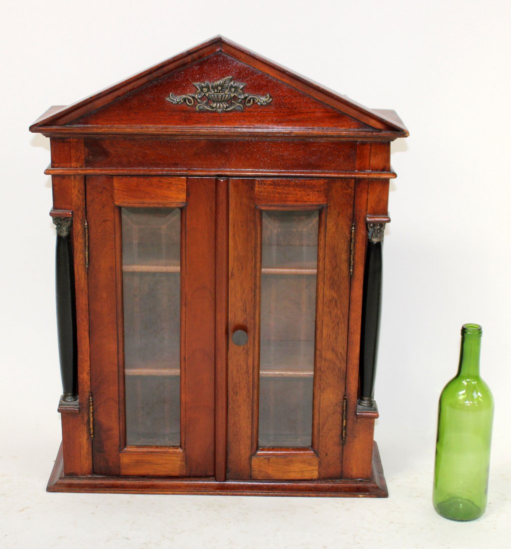 Empire style mahogany wall cabinet (1 of 6)